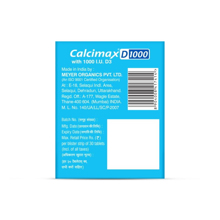 Calcimax D 1000 Tablets 1 Strip (30'S Tablet) - Image 5