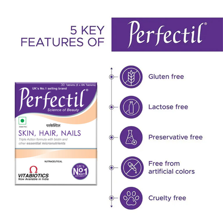 Perfectil Multivitamin for Skin, Hair & Nail for Men & Women | 30 Veg Tablets - Image 3