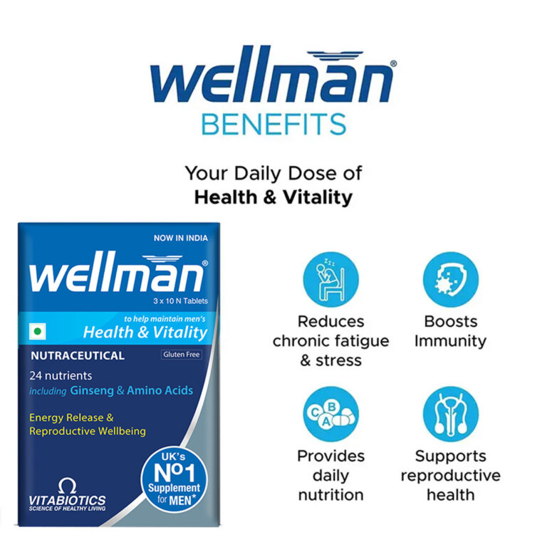 Wellman Multivitamin Tablets for Men | 30 Veg Tablets - Image 3
