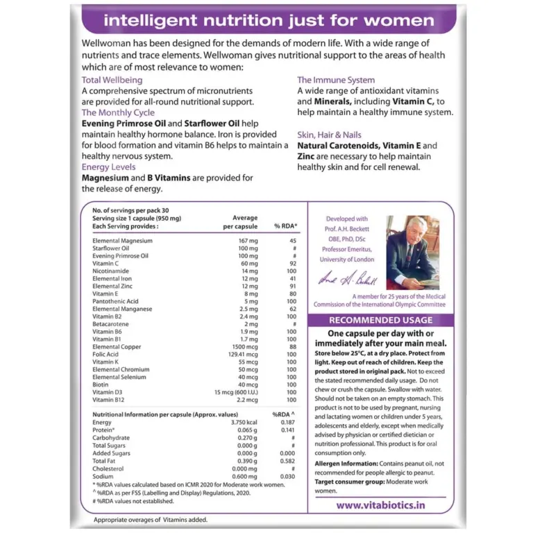 Wellwoman Multivitamins for Women | 30 Veg Capsules - Image 9