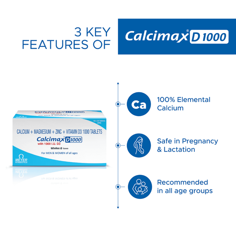 Calcimax D 1000 Tablets 1 Strip (30'S Tablet) - Image 3