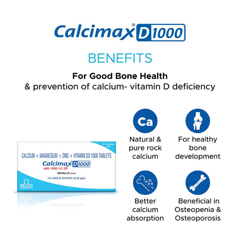 Calcimax D 1000 Tablets 1 Strip (30'S Tablet) - Image 2