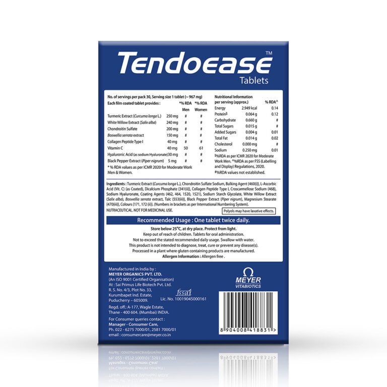 Tendoease Tablets | 1 Strip - 10 Tablets - Image 2