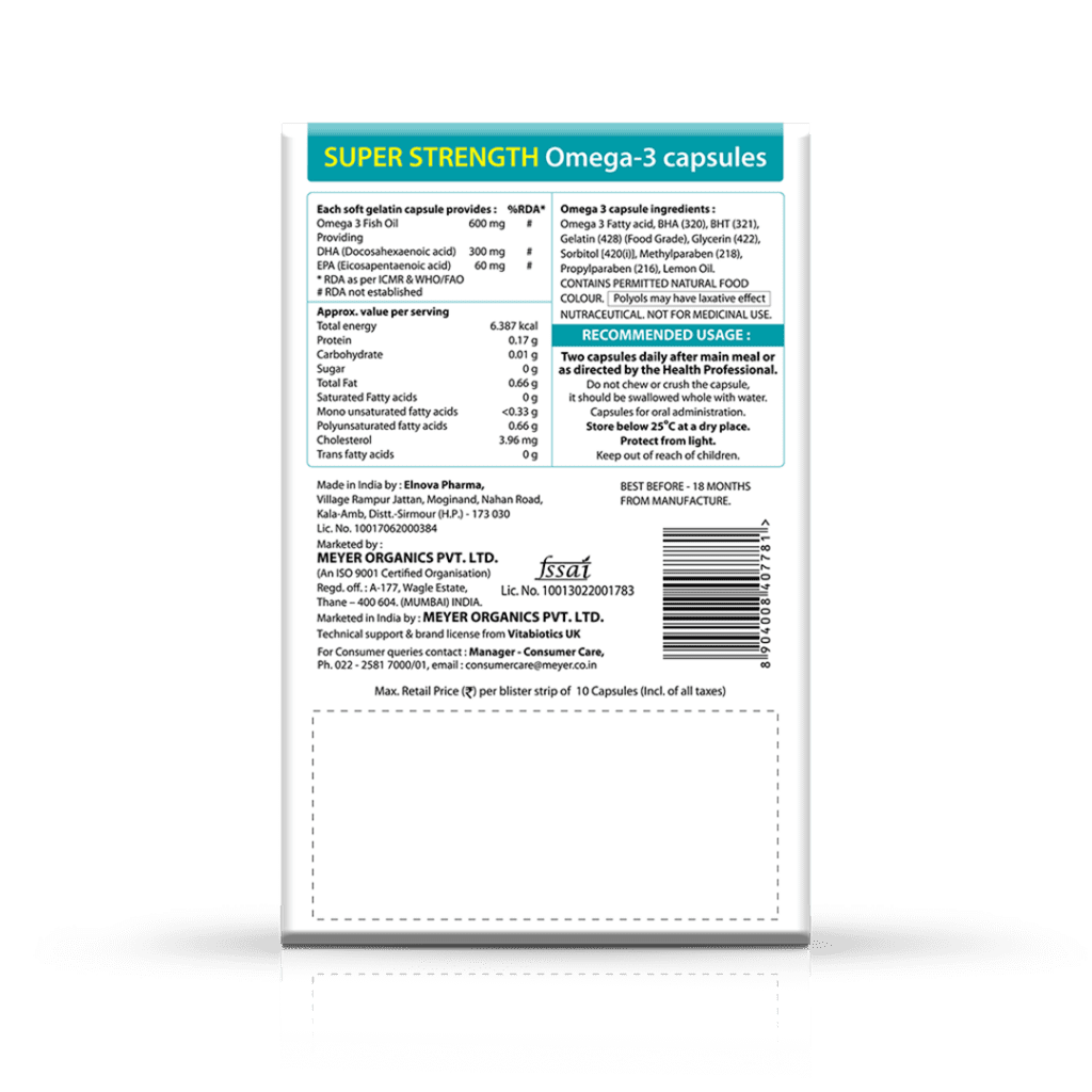 Omega 3 Capsules instructions and usage