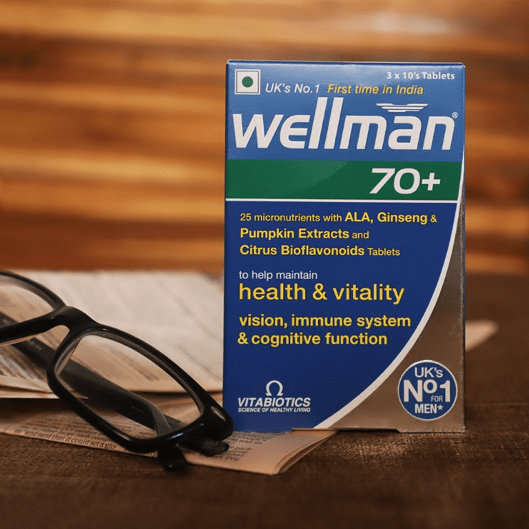 Wellman 70+ Multivitamin Tablets for Men Aged 70 Plus | 30 Veg Tablets - Image 5