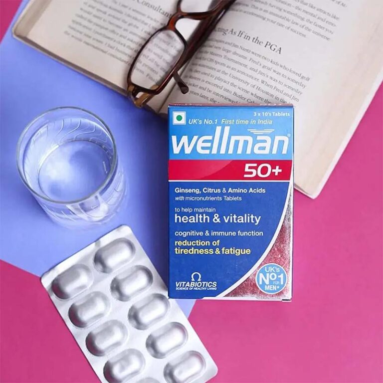 Wellman 50+ Multivitamin Tablets for Men Aged 50 Plus | 30 Veg Tablets - Image 5