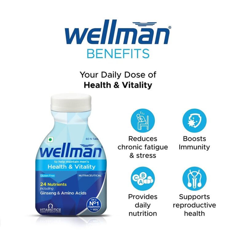 Wellman Multivitamin Tablets for Men | 60 Veg Tablets (Tub Pack) - Image 2