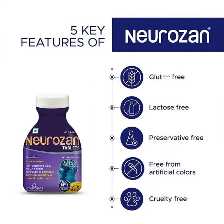 Neurozan Enhance Cognitive Functions | 60 Veg Tablets (Tub Pack) - Image 3
