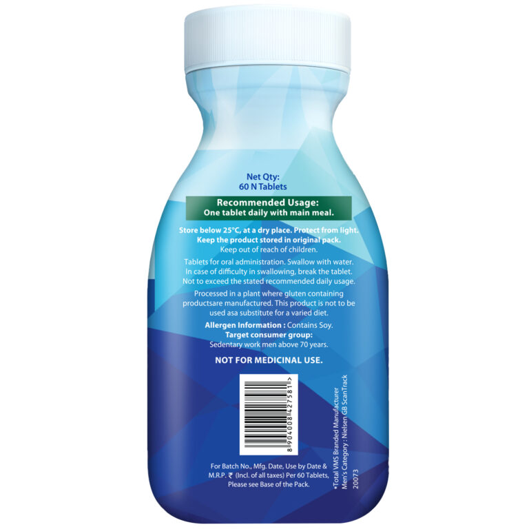 Wellman 70+ Multivitamin Tablets for Men Aged 70 Plus | 60 Veg Tablets (Tub Pack) - Image 6